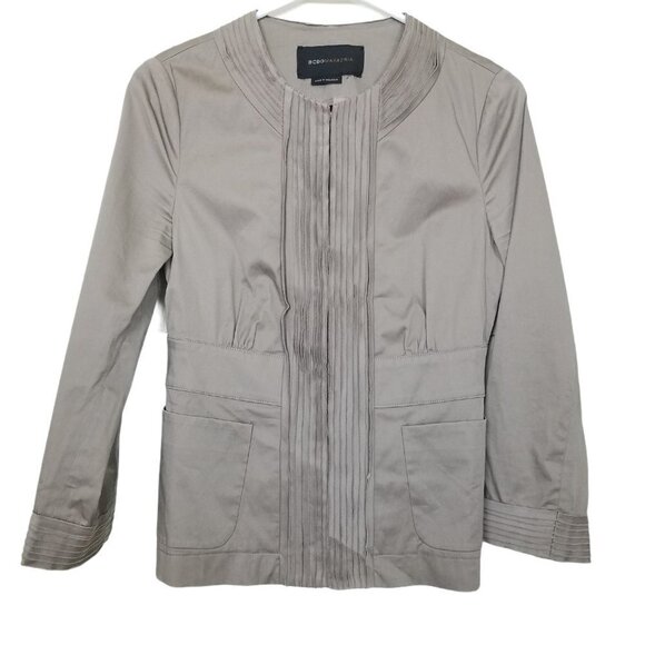 BCBG MaxAzria Olive Green Pintuck Blazer Size XS - Picture 1 of 5